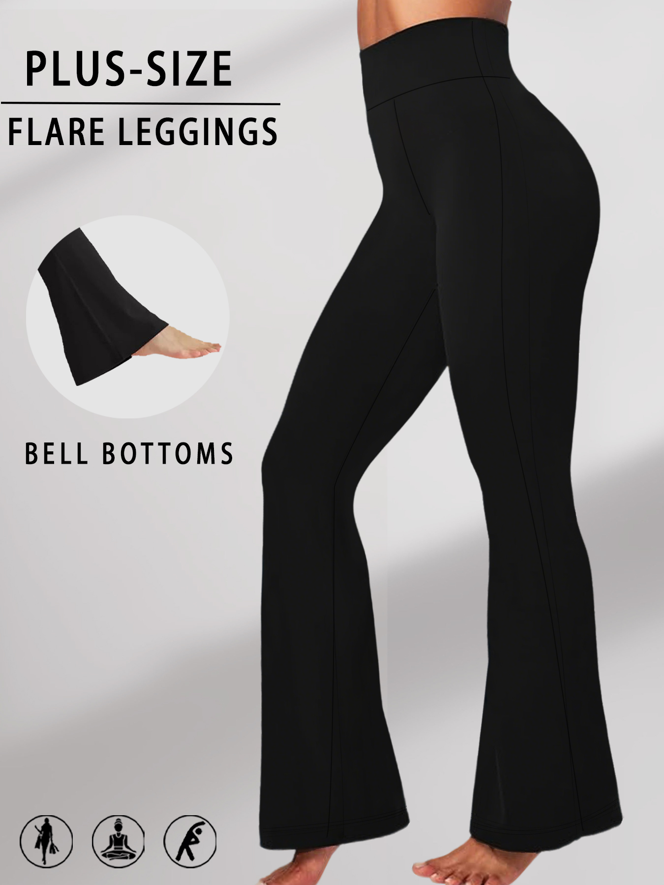 Yoga Fitness Up - Plus Size Women's Super Soft Flare