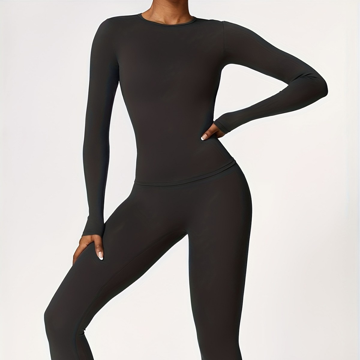 Yoga & Fitness Classes By Niharika Zirakpur Reviews - Tight-fitting yoga suit slim long-sleeved outdoor