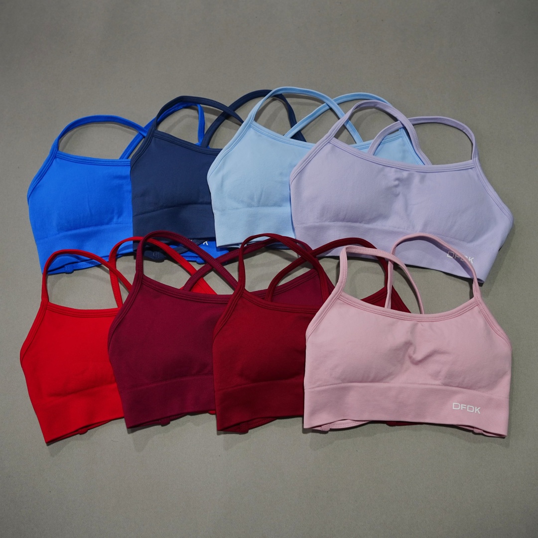 Yoga Fitness Up - DFDK Ribbed Seamless Cross Back Yoga