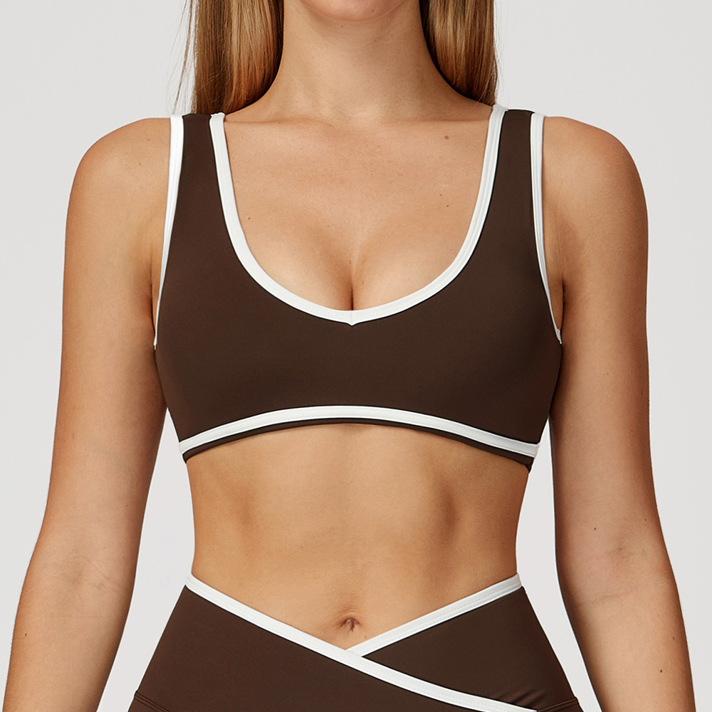 V-Neck Sports Bra Women Top Pu - огляд і ціна Yoga Fitness Up