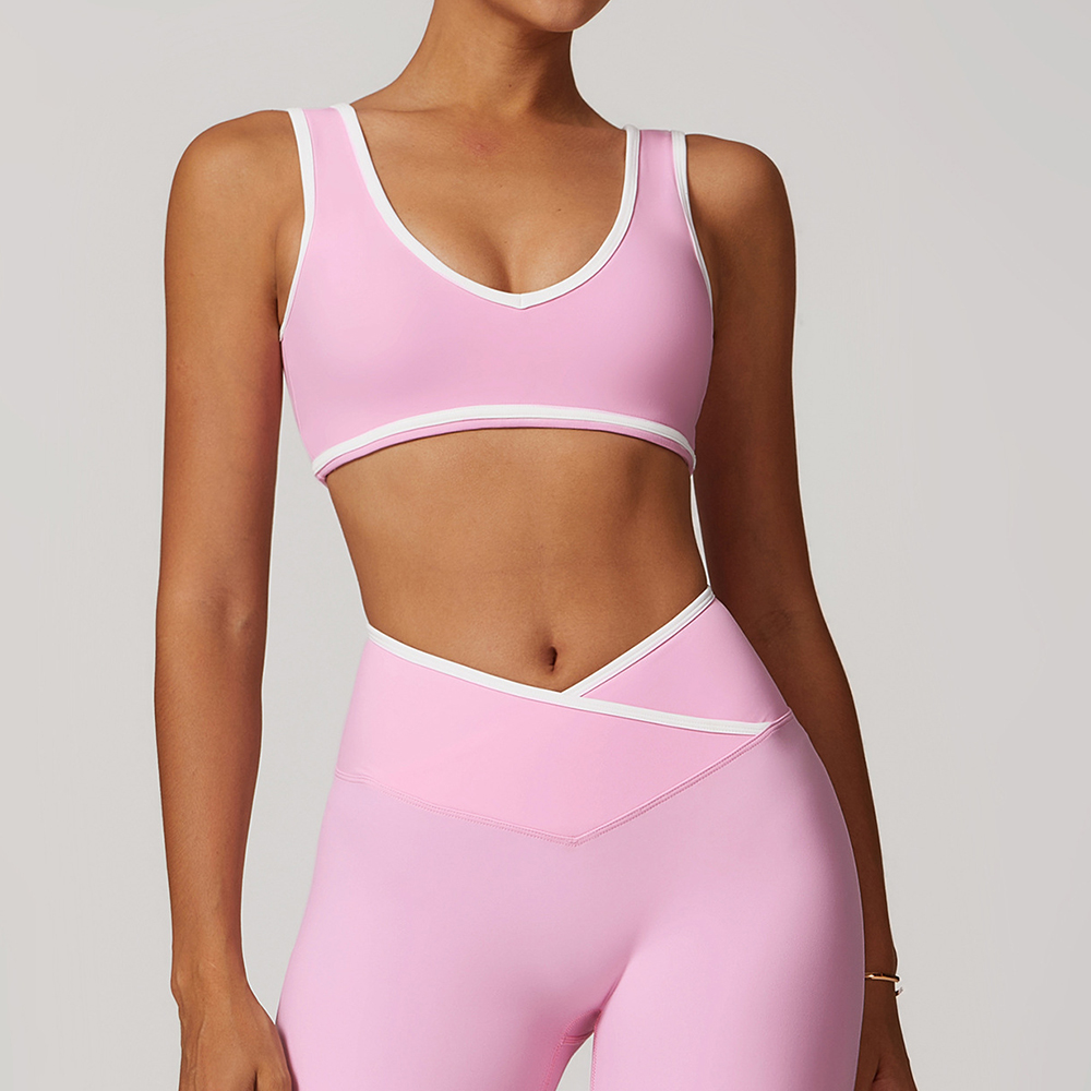 V-Neck Sports Bra Women Top Pu - огляд і ціна Yoga Fitness Up